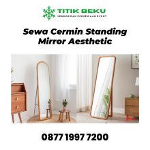 cermin full body Cermin Dinding Bingkai standing mirror aesthetic Cermin Hias Gantung kayu solid