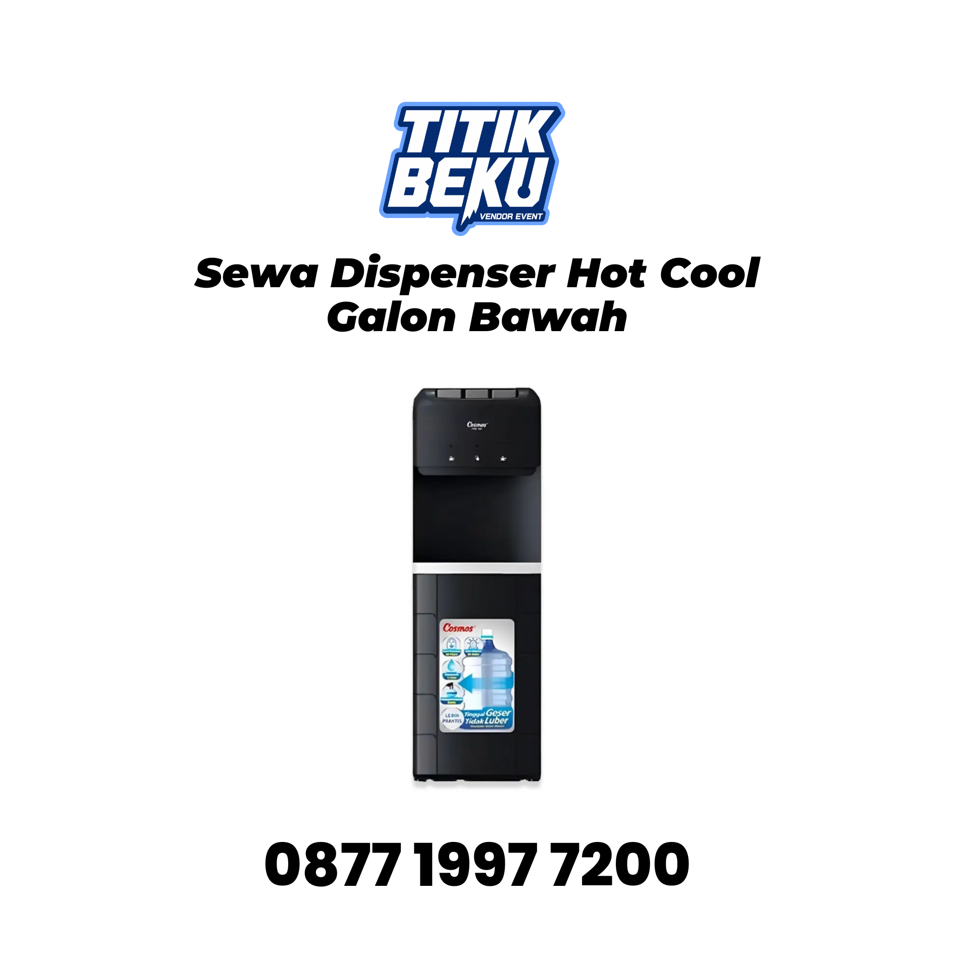 Sewa Dispenser Hot Cool Galon Bawah Jogja