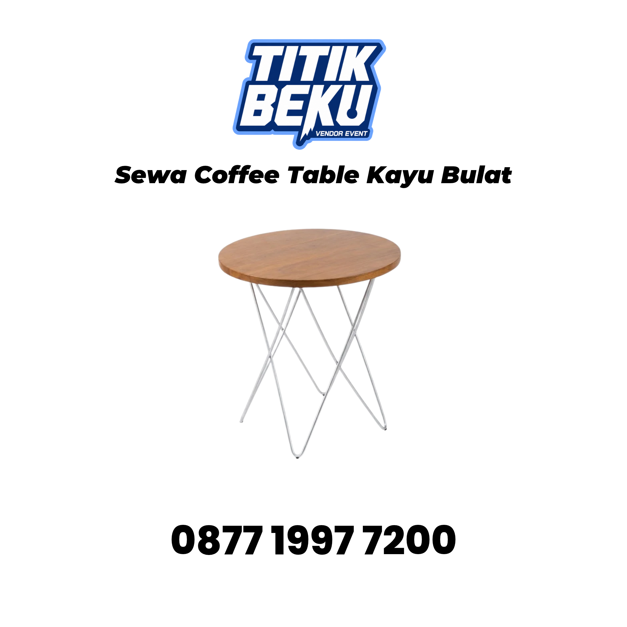 Sewa Coffee Table Kayu Bulat Jogja